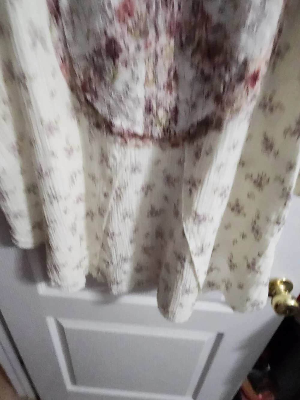 POL Floral Patchwork Double Peace Sign NEW Size M Boutique Blouse Cream w/lace - Picture 9 of 16
